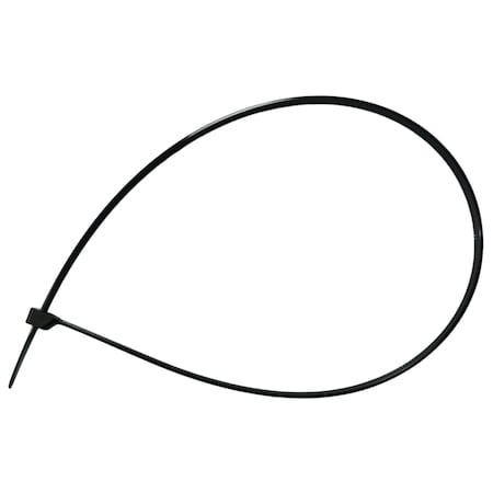 Midwest Fastener Cable Tie, 24 in L, Black, Nylon, 175 lb Strength, 50 PK 08068